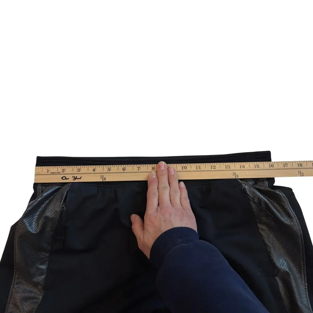 Under Armour Swacket Track Pants Men Large Black Fitted Jogger Zip Ankles Cuffed